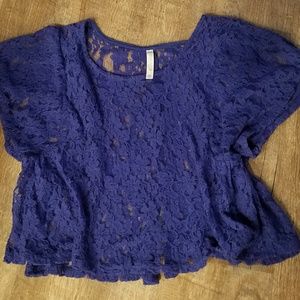 Blue Lacey top